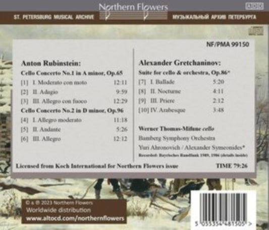 Werner Thomas-Mifune - Anton Rubinstein: Vc Cons Nos. 1-2 Alexander (CD)