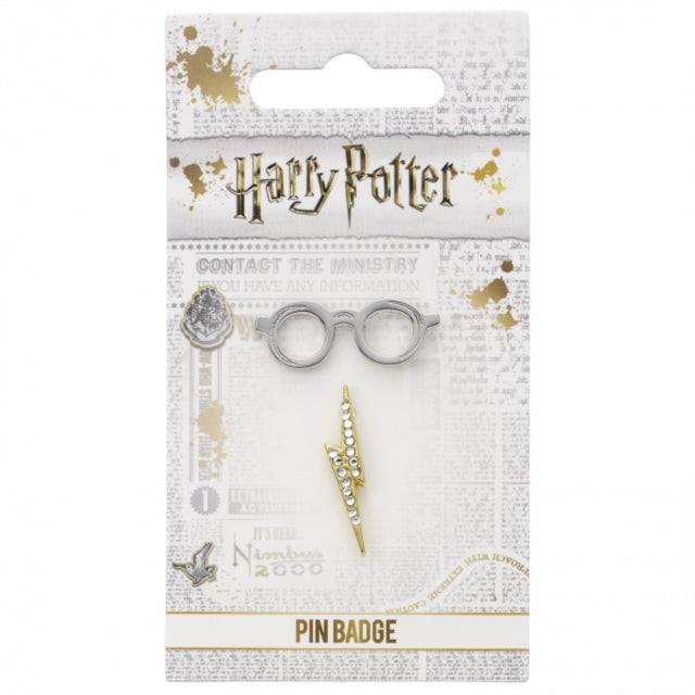 Harry Potter - Harry Potter Glasses & Lightning Bolt Pin Badge (Badge Pin Metal)