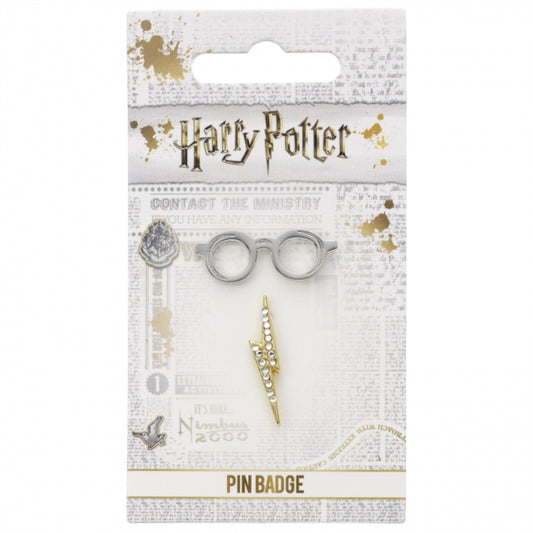 Harry Potter - Harry Potter Glasses & Lightning Bolt Pin Badge (Badge Pin Metal)