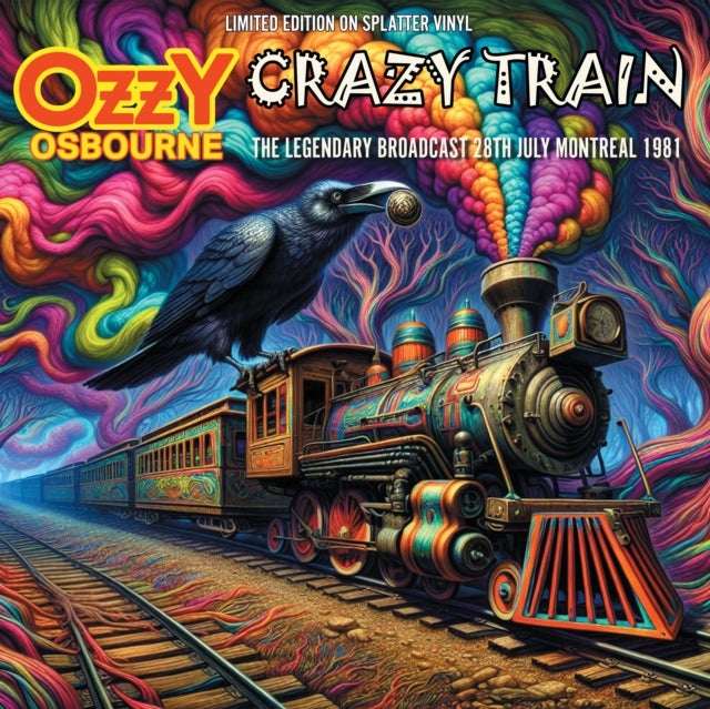 Ozzy Osbourne - Crazy Train (Numbered Edition) (Aqua/Purple Splatter Vinyl) (Vinyl)