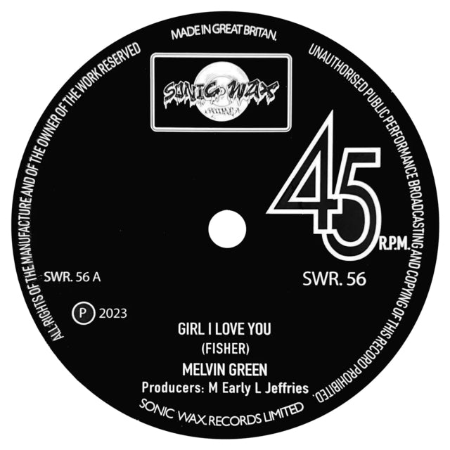 Melvin Green - Girl I Love You (Vinyl Single)