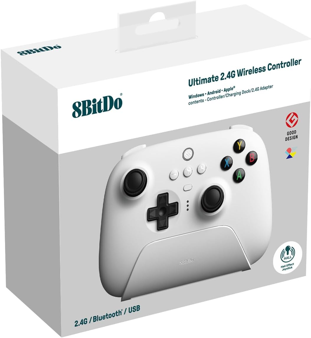 8BitDo Ultimate 2.4G Controller Hall Effect - White (PC)