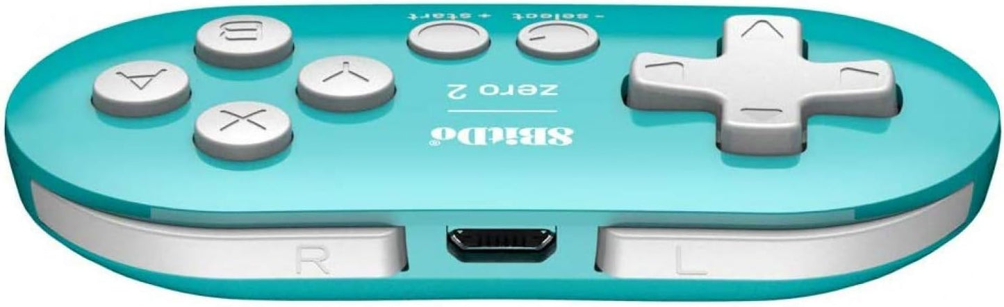 8BitDo Zero 2 Bluetooth Gamepad For Switch, PC & Android (Turquoise) (Nintendo Switch)