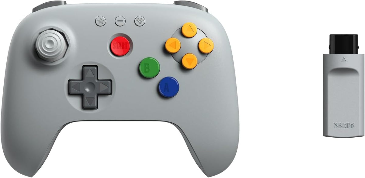 8BitDo 64 2.4G Wireless Controller (Grey) (Retro Device)