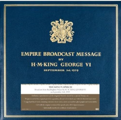 King George Vi - The King To His Peoples (The Kings Speech) - 3rd September 1939 (Vinyl)