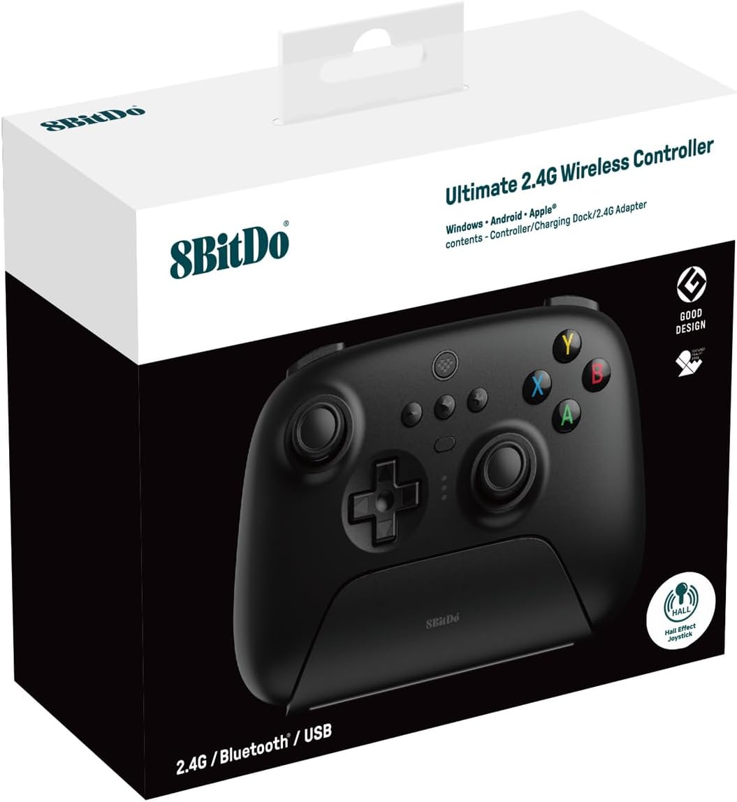 8BitDo Ultimate 2.4G Controller Hall Effect - Black (Windows & Android) (PC)