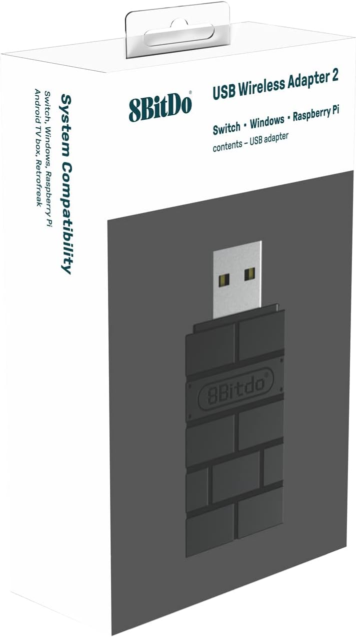 8BitDo USB Wireless Adapter 2 (Nintendo Switch/PC/PS5/PS4)