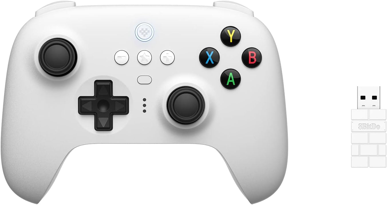 8bitdo Ultimate Wireless Controller with Charging Dock (White) (Windows/Android) (PC)