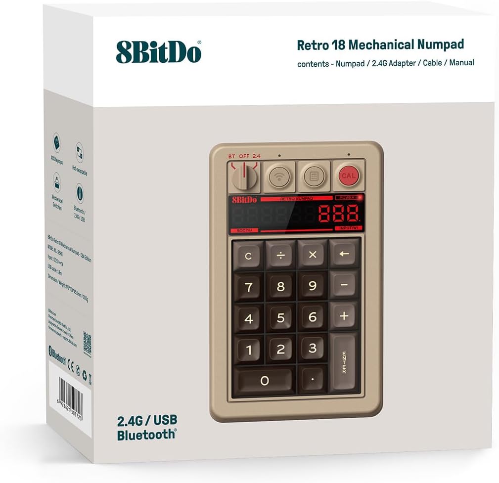 8BitDo Retro 18 Mechanical Numpad (Retro Device)