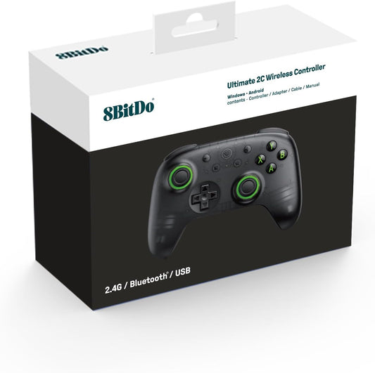 8BitDo Ultimate 2C Wireless Controller - Transparent Black (Windows & Android) (PC)