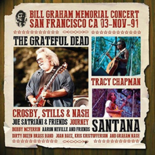 Grateful Dead / Tracy Chapman / Crosby, Stills, Nash & Young / Santana - Bill Graham Memorial Concert, San Francisco, CA 03-Nov-91 (CD)