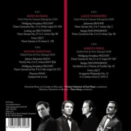 Boris Giltburg / Mateusz Borowiak / Lukas Vondracek / Alberto Ferro - Queen Elisabeth Competition: Piano 2013 & 2016 (CD)
