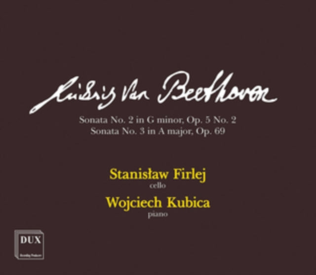 Ludwig Van Beethoven - Cello Sonatas Nos.2 & 3 - Stanislaw Firlej (Cello) (CD)