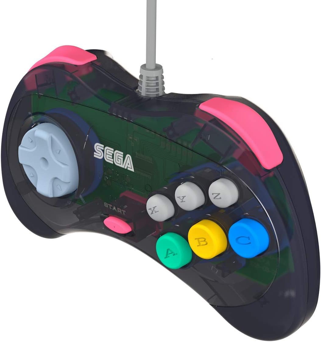 Retro-Bit Official SEGA Saturn Control Pad (Original Port / Slate Grey) (Retro)
