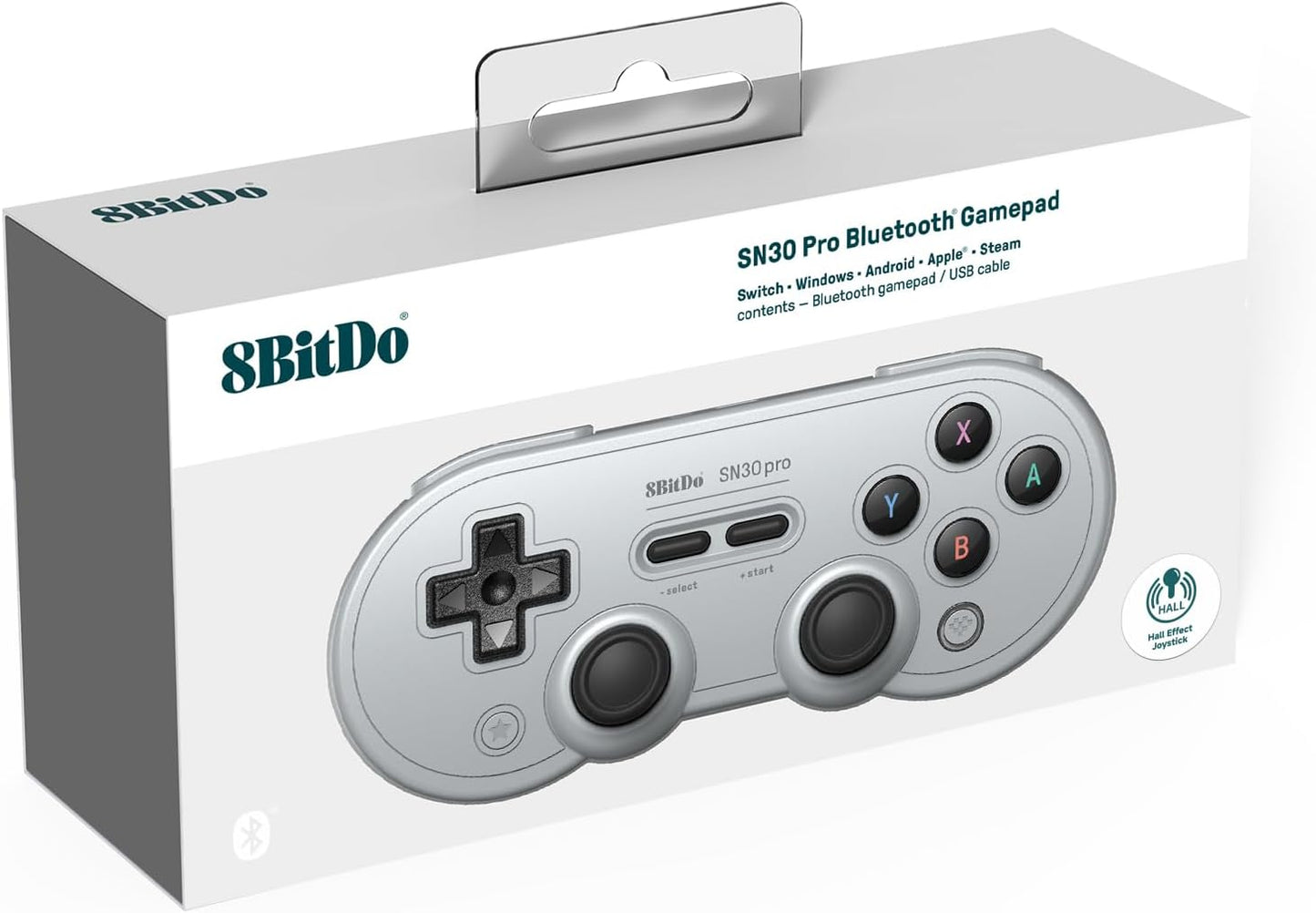 8BitDo SN30 Pro Bluetooth Controller For Switch, PC & Android (Grey) (Nintendo Switch)