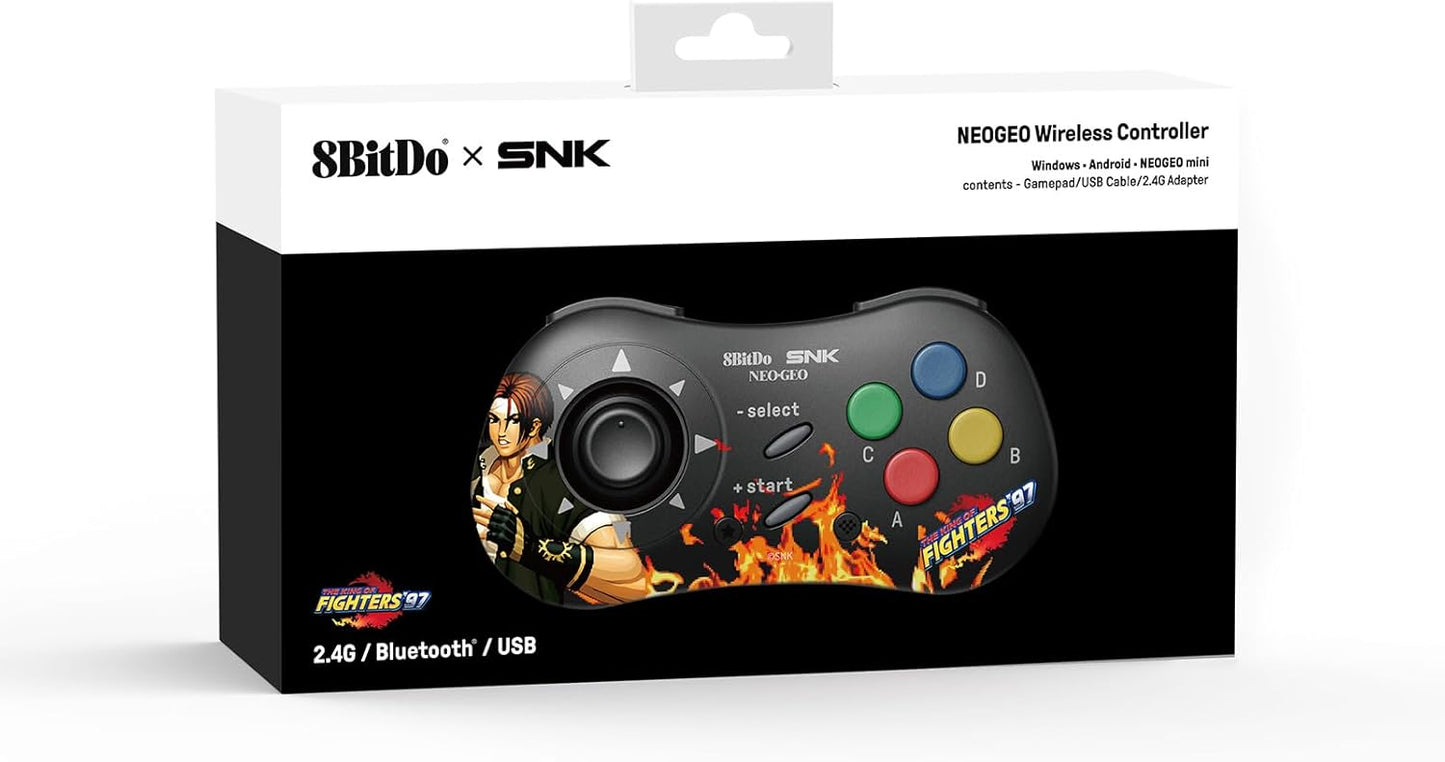 8BitDo X SNK NeoGeo Wireless Controller For PC, Android & NEOGEO Mini (Kyo Kusanagi) (Retro)