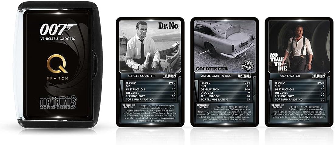 Top Trumps Card Game Limited Edition James Bond Gadgets and Vehicles (Q Branch)
