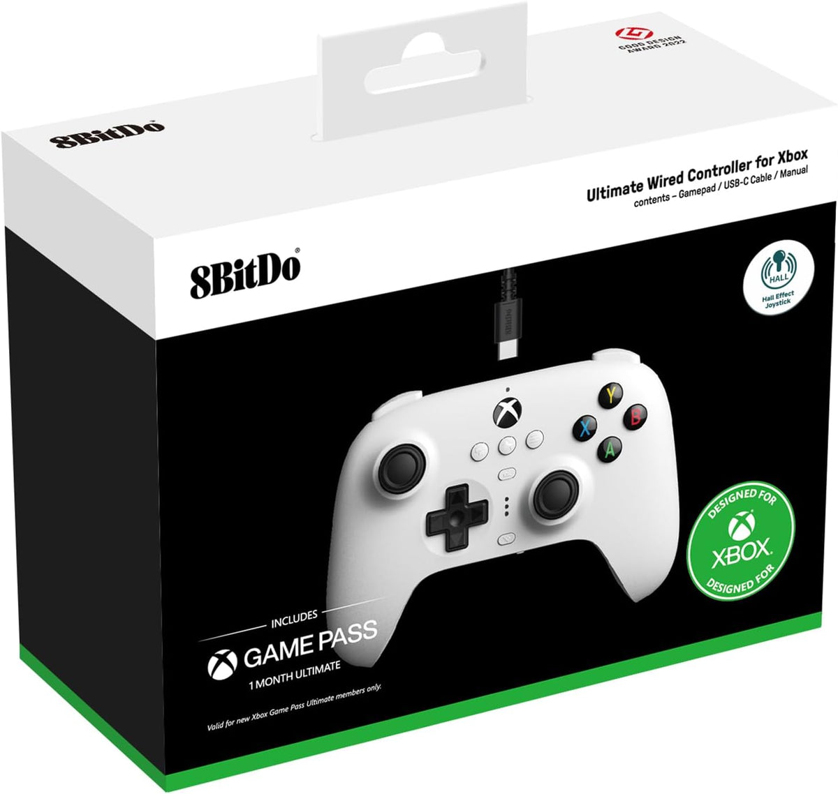 8BitDo Ultimate Wired Controller For Xbox (White) (Xbox Series X/S)