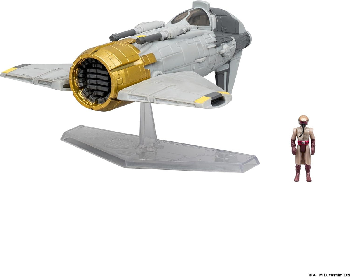 Star Wars - Micro Galaxy Medium Vehicle (5" Vehicle & Figure) Fiend Fighter w/Star Navigator Guard Pilot)- Series 11 (Toys)