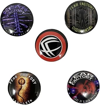 Fear Factory - Albums 1992-2001 Button Badge Set (Badge Pack)