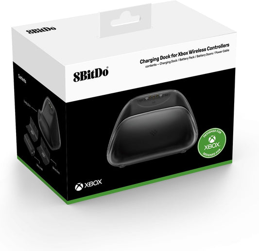 8BitDo Charging Dock for Xbox Wireless Controllers, Magnetic Secure Charging Station for Series X|S and One Controller - Officially Licensed (Black) (Xbox Series X/S)