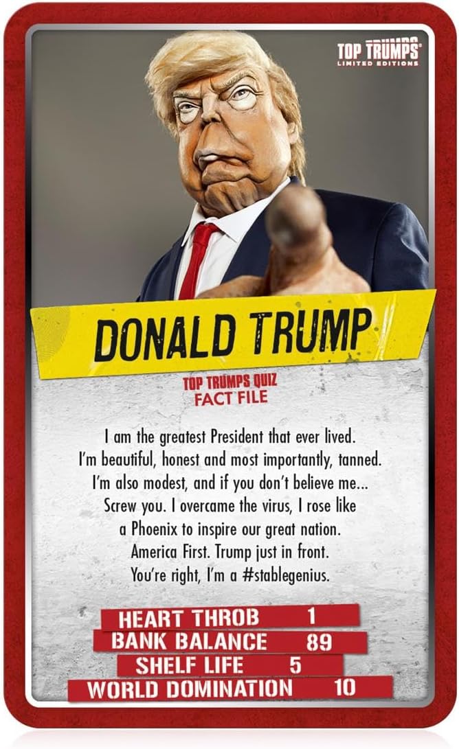Top Trumps Card Game Limited Edition Spitting Image