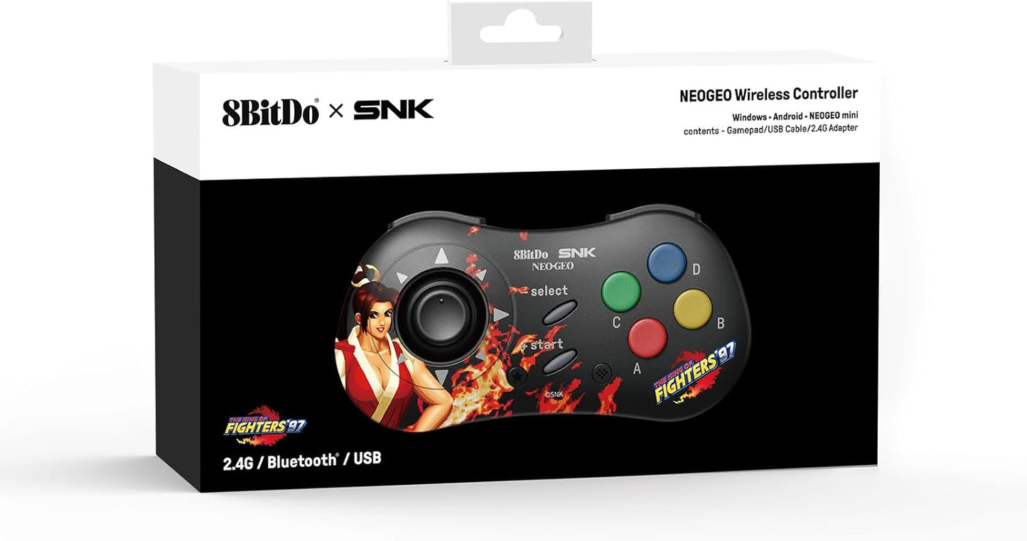 8BitDo X SNK NeoGeo Wireless Controller For PC, Android & NEOGEO Mini (Mai Shiranui) (Retro)