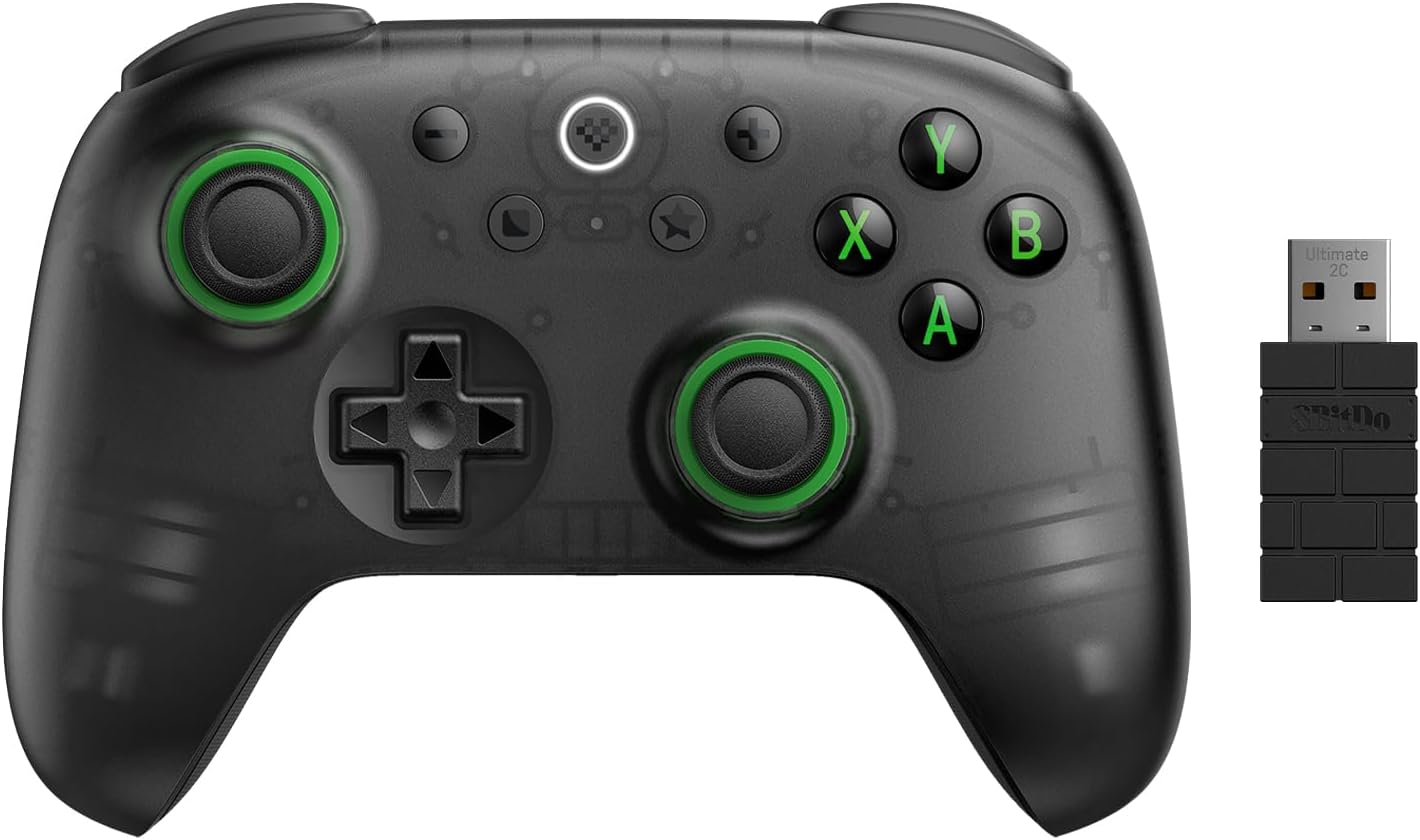 8BitDo Ultimate 2C Wireless Controller - Transparent Black (Windows & Android) (PC)