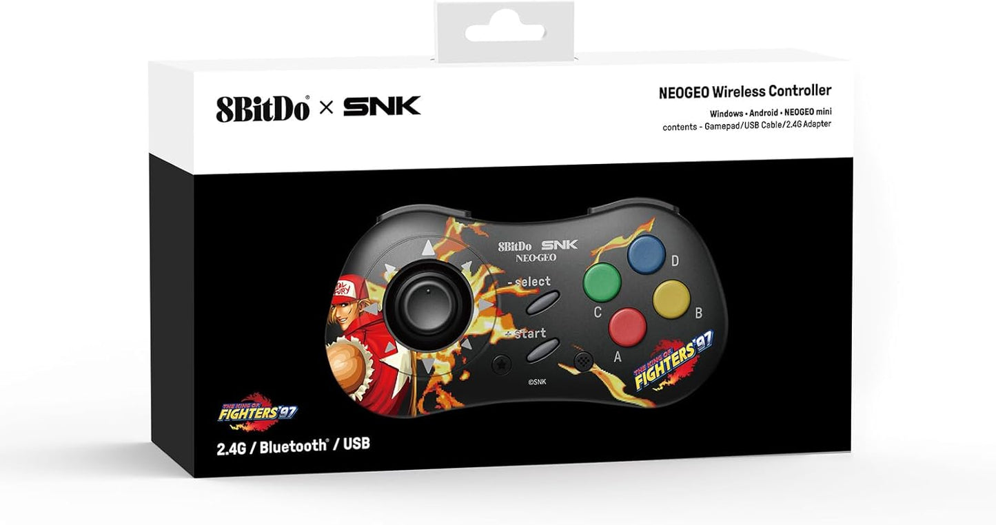 8BitDo X SNK NeoGeo Wireless Controller For PC, Android & NEOGEO Mini (Terry Bogard) (Retro)
