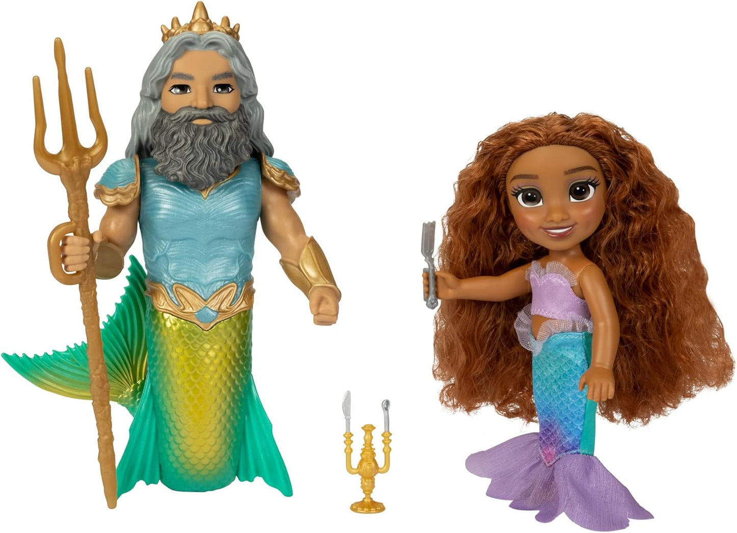 Little Mermaid - Live Action - 6 Petite Ariel And Triton Set 15 cm Tall Doll