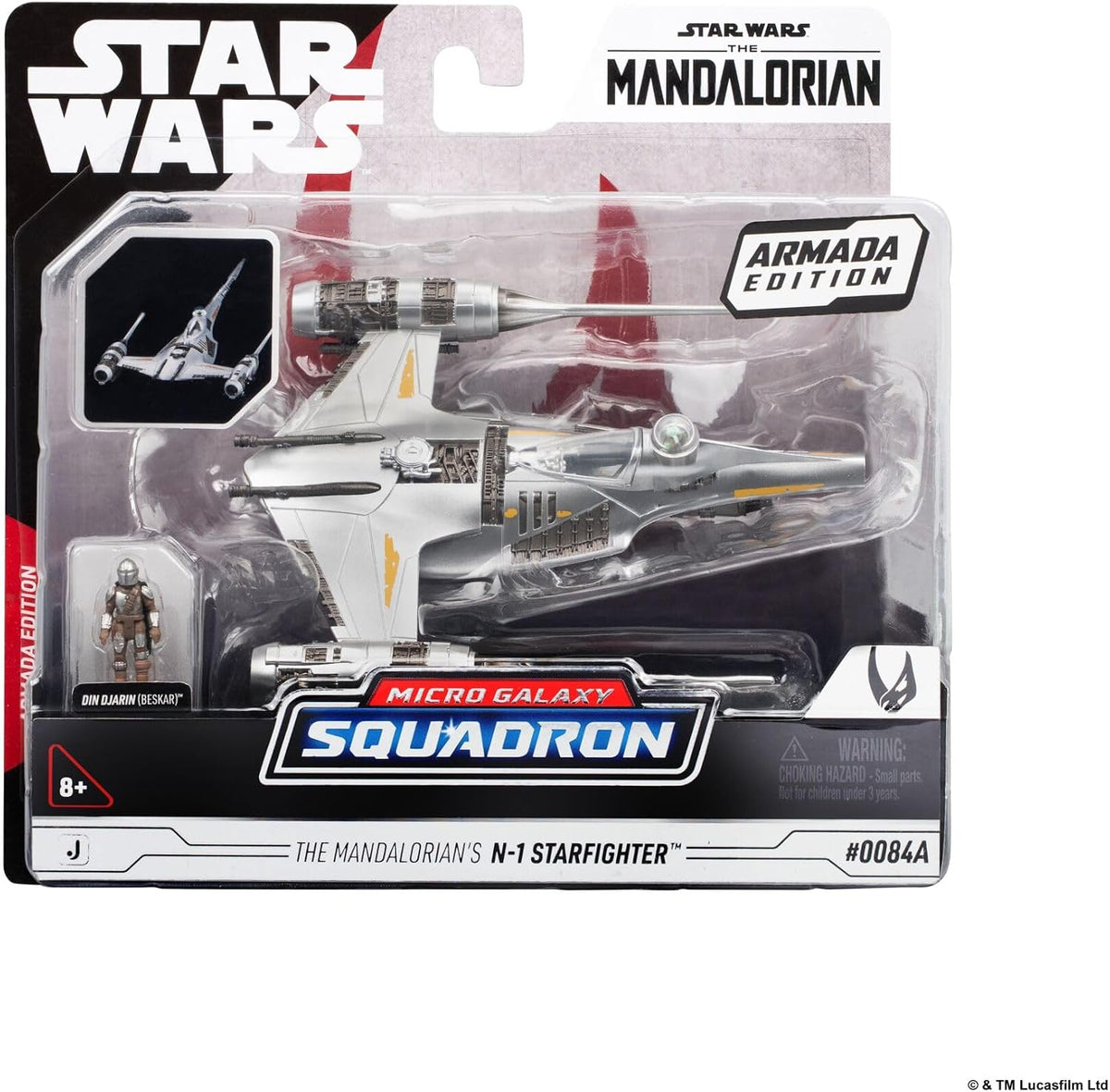 Star Wars - Micro Galaxy Medium Vehicle (5" Vehicle & Figure) Mando N1 w/ Mando - Series 11 (Armada Edition) (Toys)