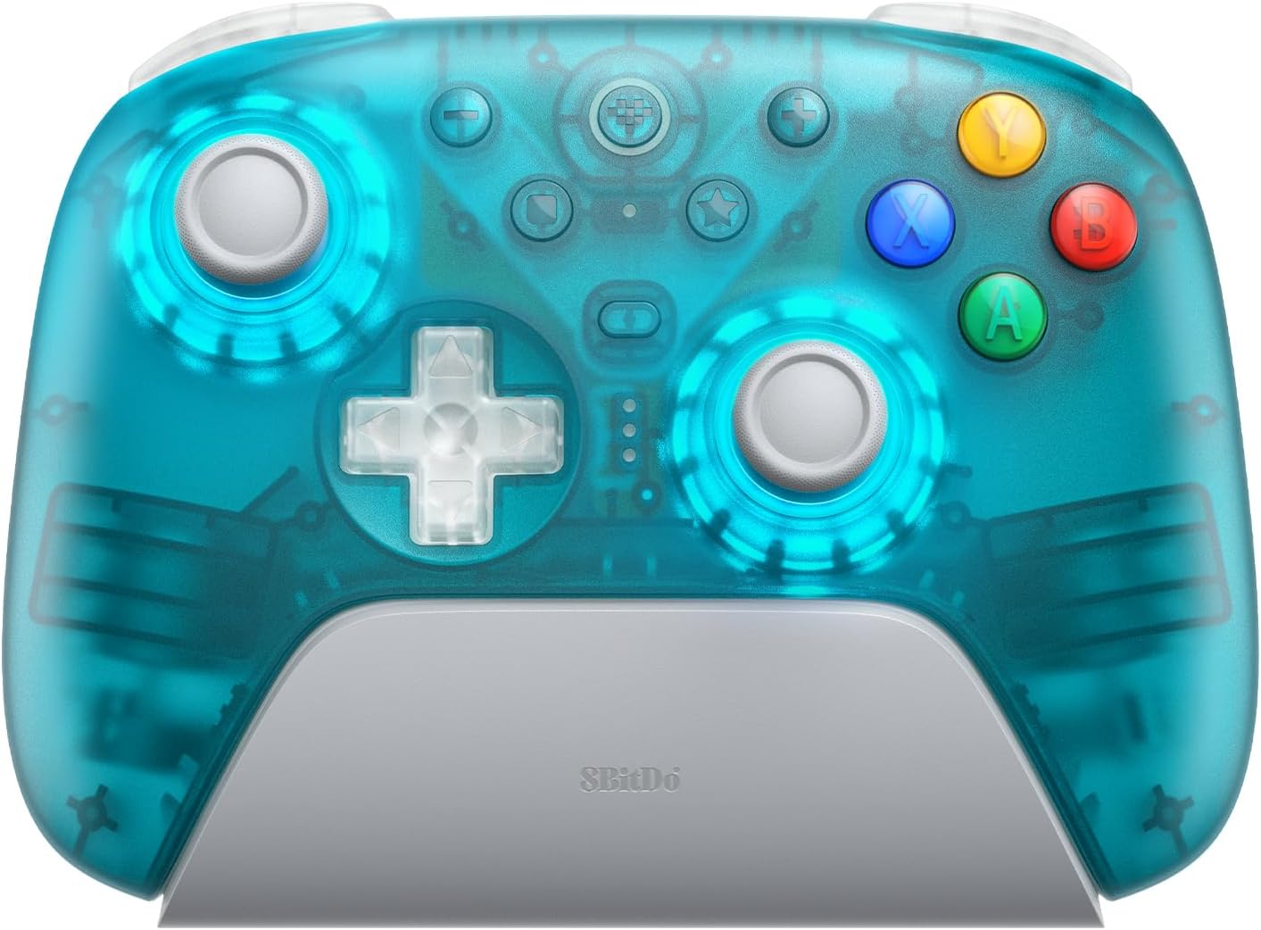 8BitDo - Ultimate 2.4G Wireless Controller with Dock and Hall Effect Joysticks - Clear Blue (PC)