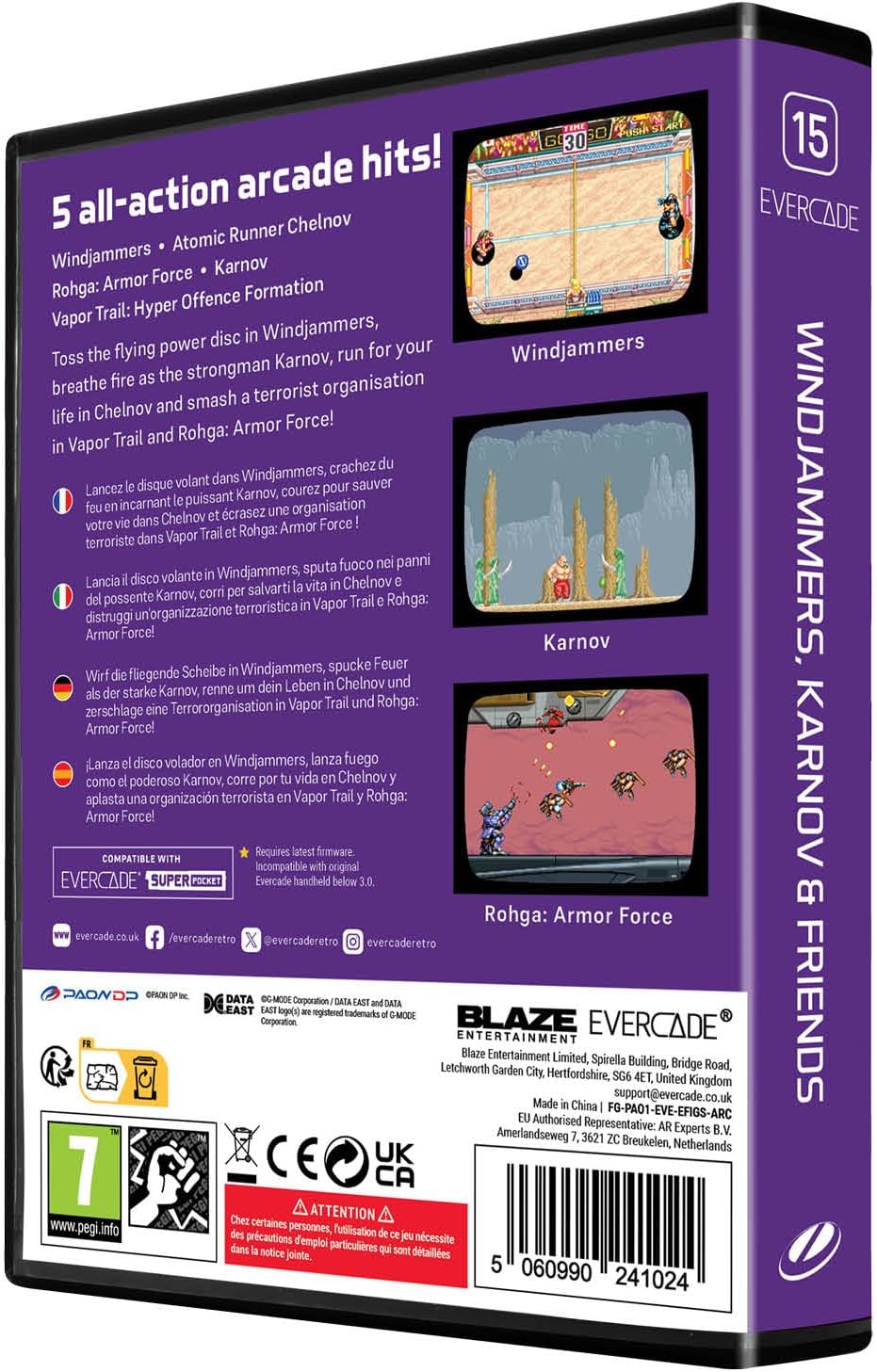 Windjammers, Karnov & Friends (Evercade)
