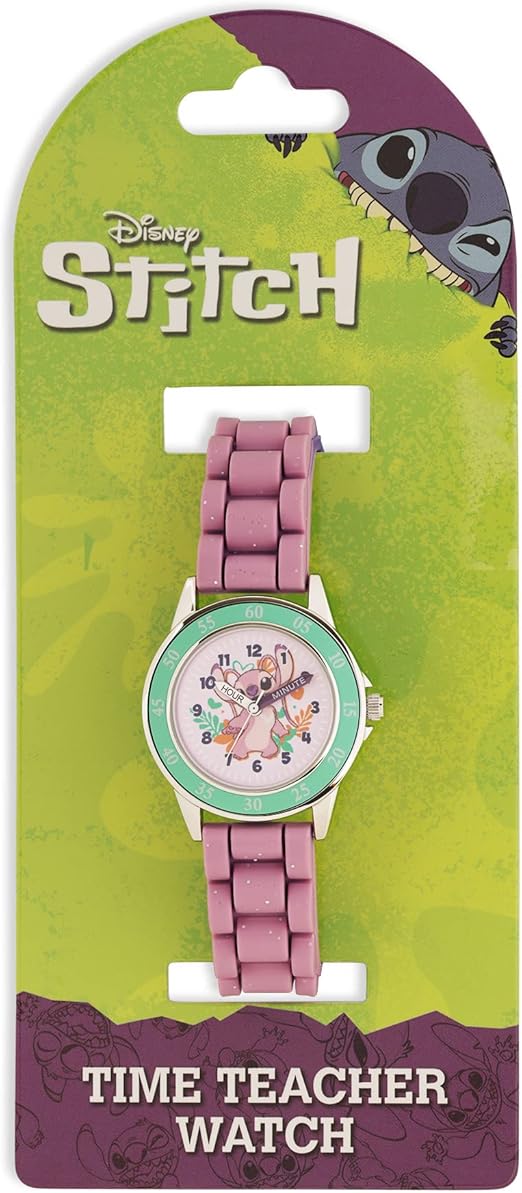 Peers Hardy - Time Teacher Watch - Disney Lilo And Stitch Pink Angel
