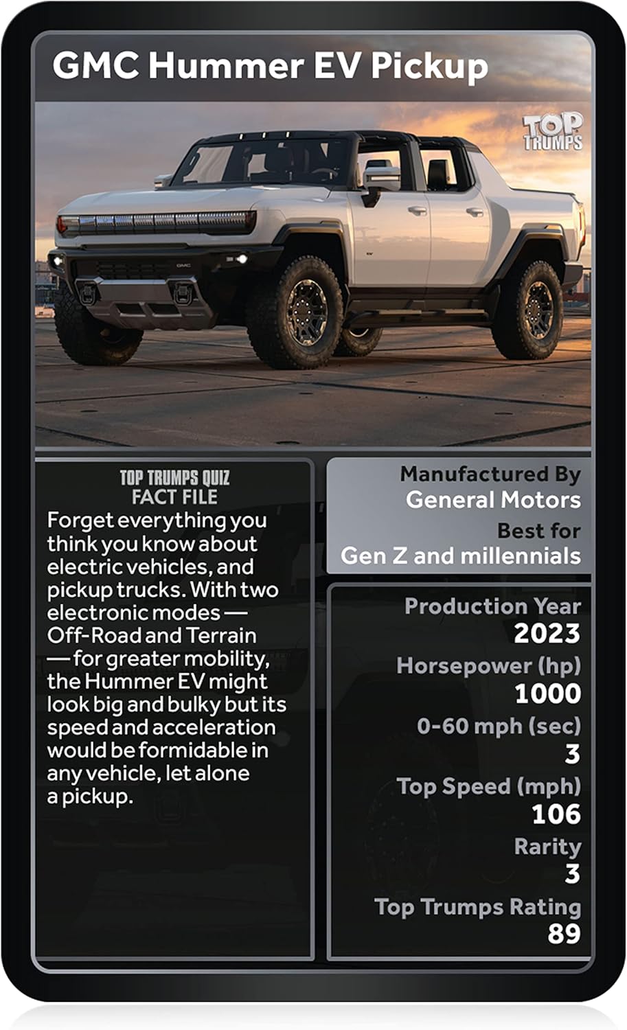 Top Trumps Card Game Classics Monster 4x4 Vehicles