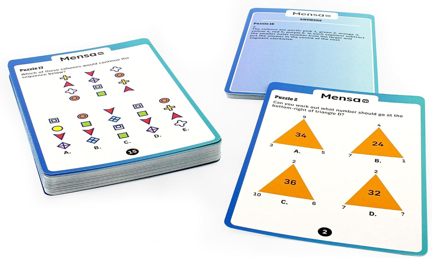 Ginger Fox - Mensa Brain Teasers Genius Test Card Game (Board Games)