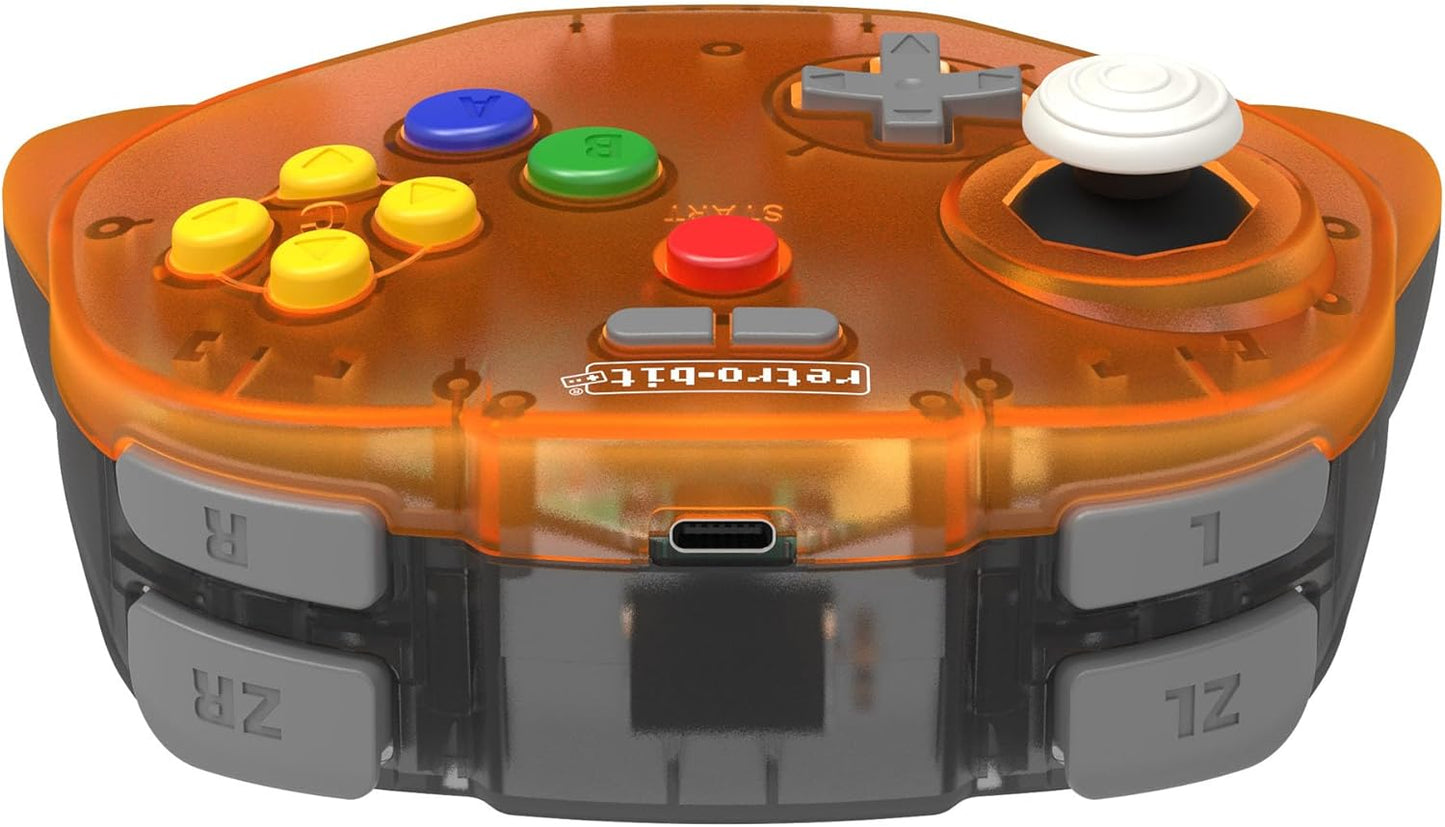 Retro-Bit Tribute 64 USB Controller for N64 (Orange) (Retro Device)