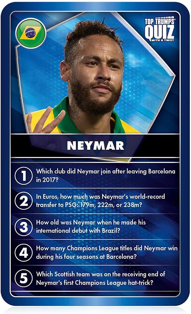 Top Trumps Card Game Quiz - World Football Stars