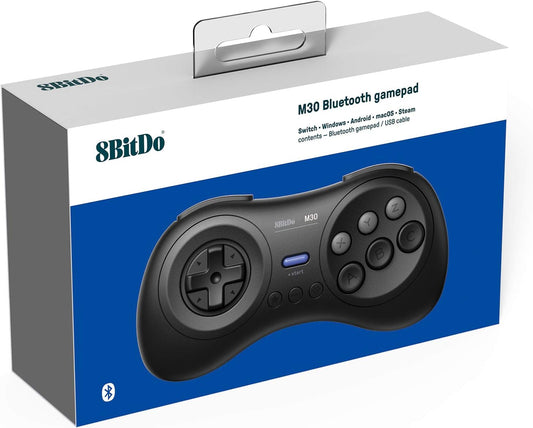 8BitDo - M30 Bluetooth Gamepad Black (Switch/Windows/Android/MacOS/Steam)