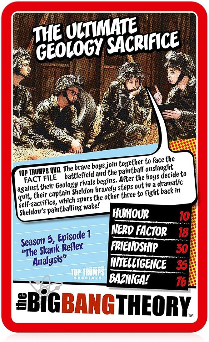 Top Trumps Card Game Specials The Big Bang Theory