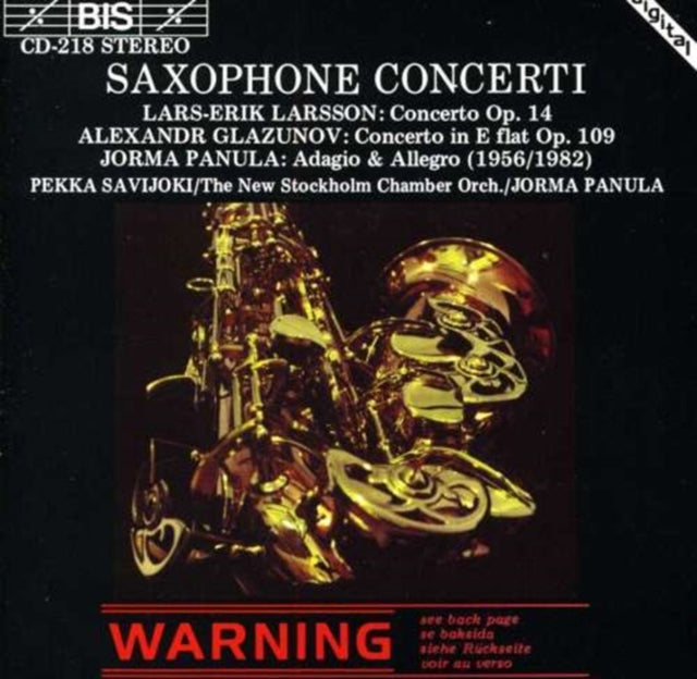 Savijokipekka - Larssonglasunowpanula Saxophone Concerti (CD)