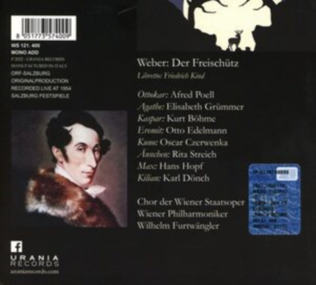 Wilhelm Furtwangler / Vienna Philharmonic / Afred Poell / Elisabeth Grummer / Kurt Bohme / Otto Edelmann / Oscar Czerwenka / Rita Streich / Hans Hopf / Karl Donch / Chorus Of Vienna Philharmonic - Weber: Der Freischutz (CD)