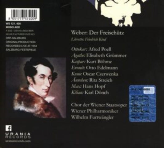 Wilhelm Furtwangler / Vienna Philharmonic / Afred Poell / Elisabeth Grummer / Kurt Bohme / Otto Edelmann / Oscar Czerwenka / Rita Streich / Hans Hopf / Karl Donch / Chorus Of Vienna Philharmonic - Weber: Der Freischutz (CD)