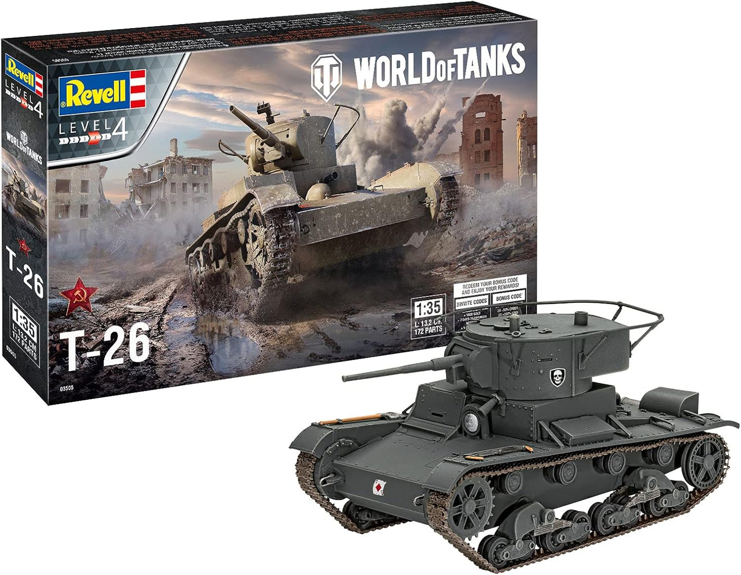 Revell Model Kit World of Tanks T-26 Panzer (Model Kit)