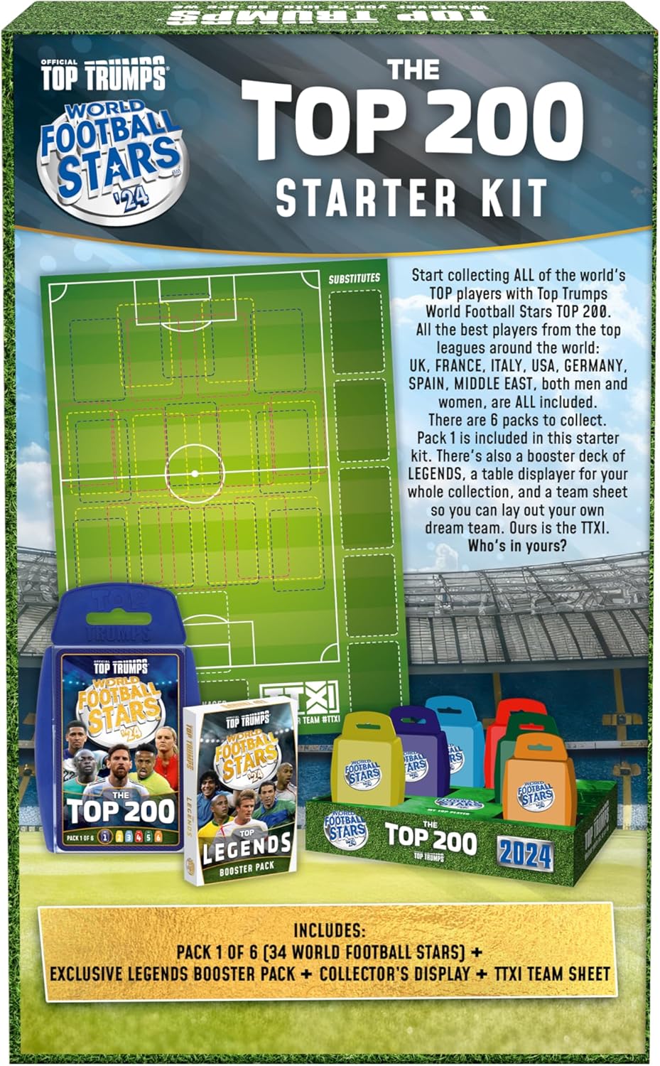 World Football Stars Top 200 Top Trumps Card Game - Starter Kit