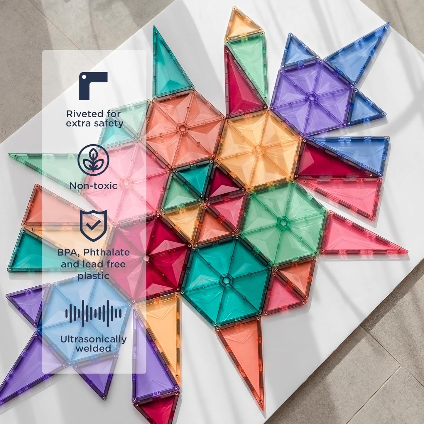 Connetix Magnetic Tiles Pastel (40 pieces) (Puzzle)