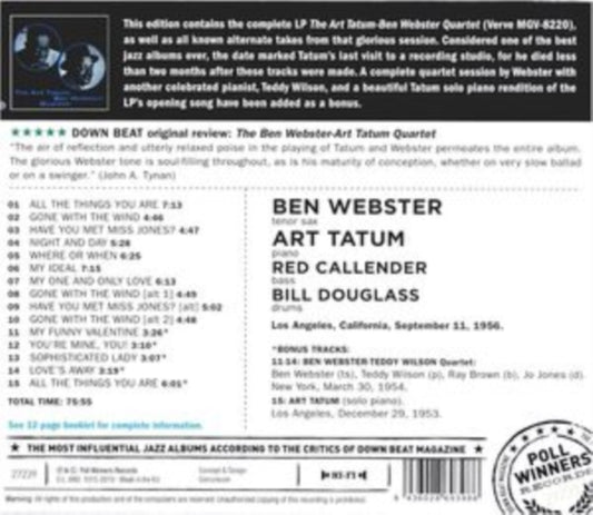 Ben Webster - Ben Webster - Art Tatum Quartet (CD)
