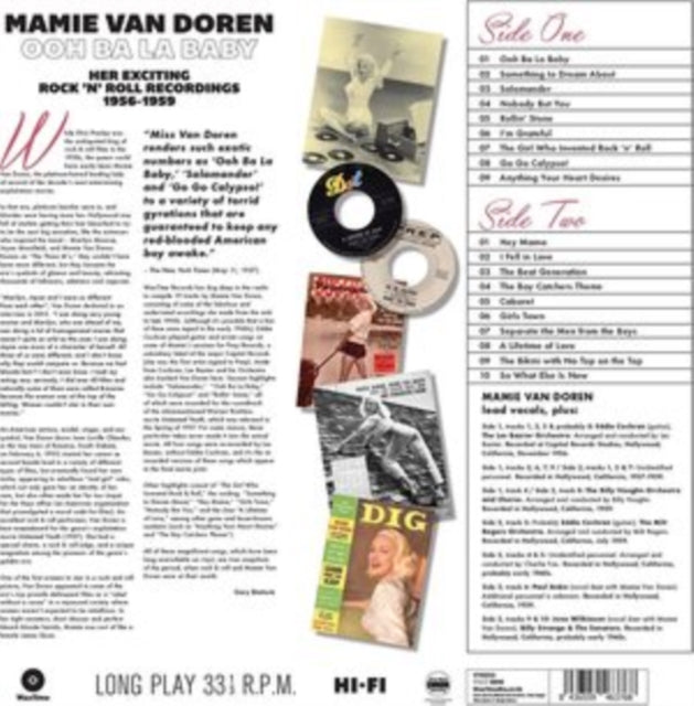 Mamie Van Doren - Ooh Ba La Baby - Her Exciting Rock N Roll Recordings. 1956-1959 (Vinyl)