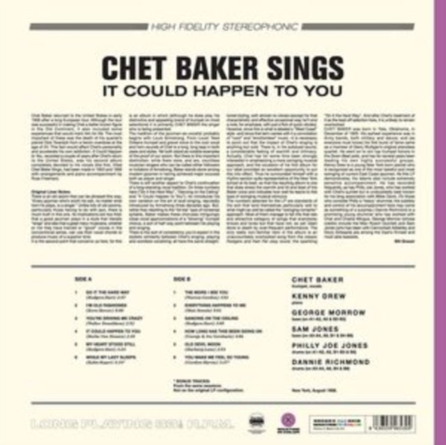 Chet Baker - It Could Happen To You (Limited Transparent Purple Vinyl) (Vinyl)