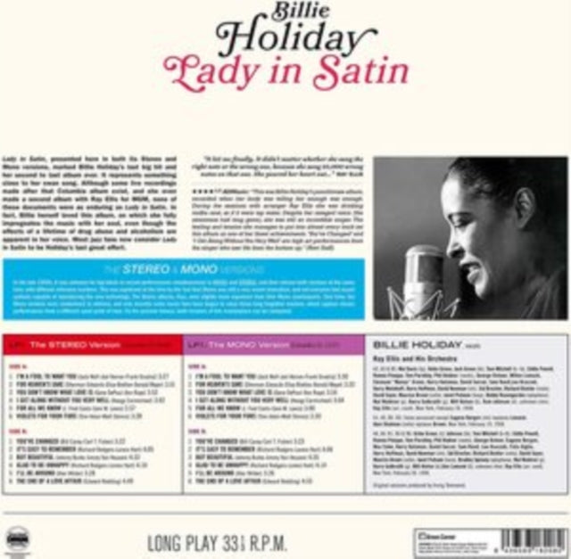 Billie Holiday - Lady In Satin (The Original Stereo & Mono Versions) (Vinyl)